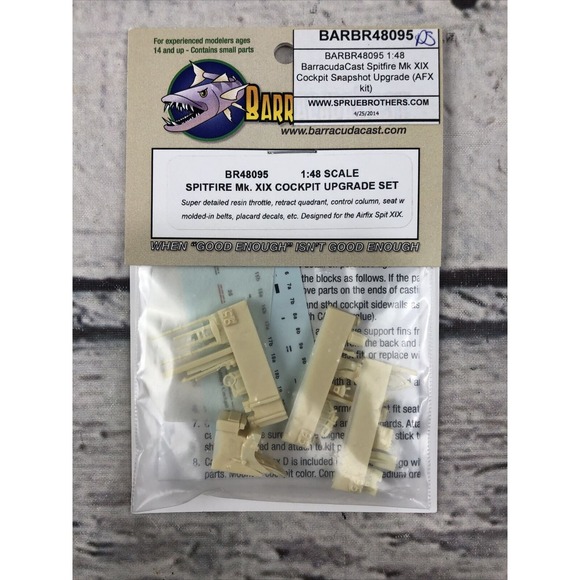 Spitfire Mk XIX Cockpit  Upgrade Set BARBR48095 (1:48) AFX Kit  NEW - Picture 1 of 2